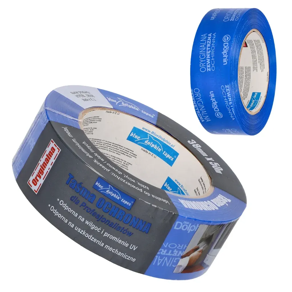TAŚMA OCHRONNA ZEWNĘTRZNA PCV 38mm x 50m BLUE DOLPHIN