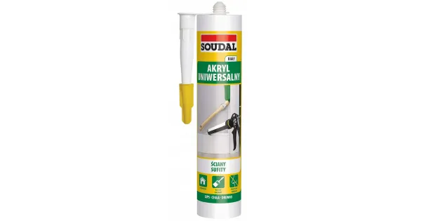 AKRYL UNIWERSALNY USZCZELNIACZ BIAŁY SOUDAL 280 ml