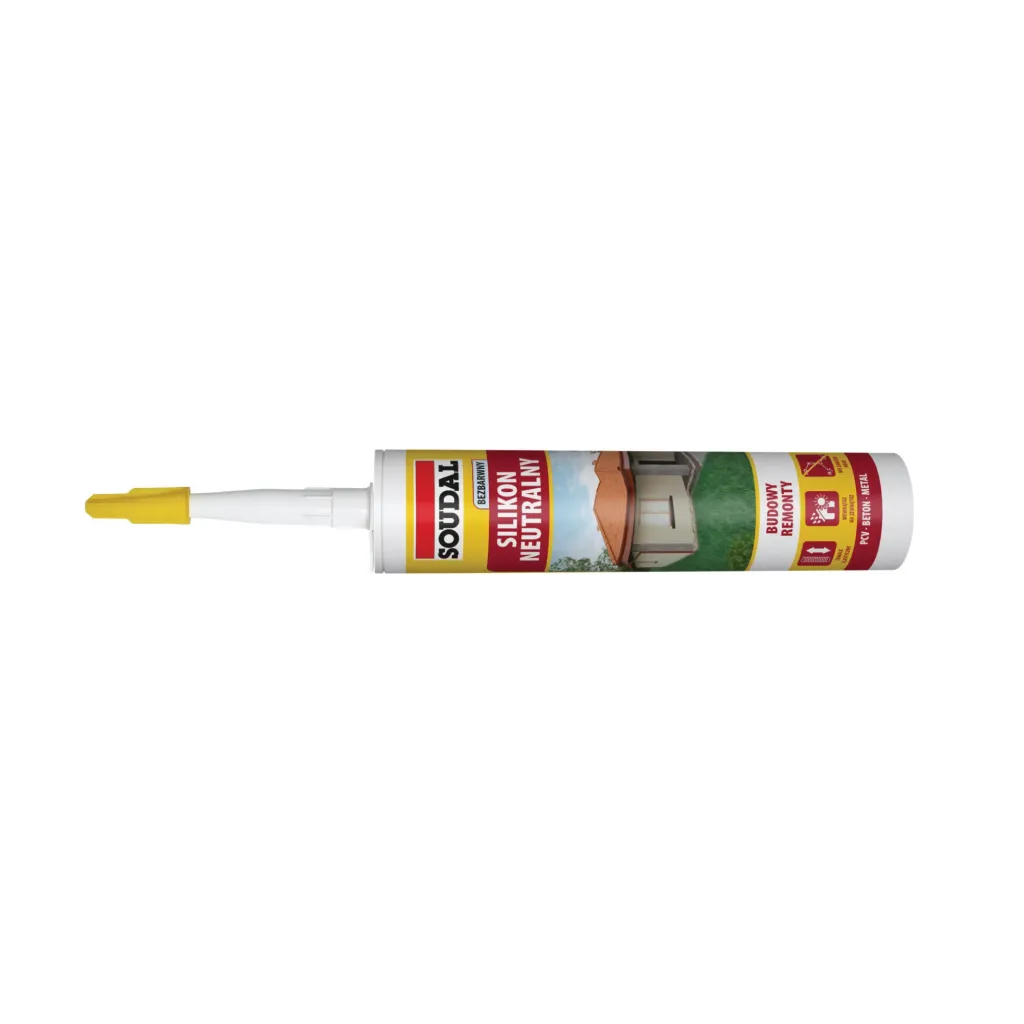 Silikon Neutralny Budowlany Bezbarwny Soudal 280ml Uszczelniacz Elastyczny