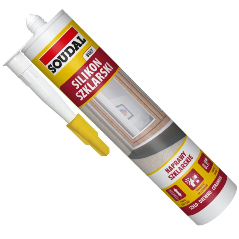 SILIKON USZCZELNIACZ SZKLARSKI BIAŁY SOUDAL 280 ml