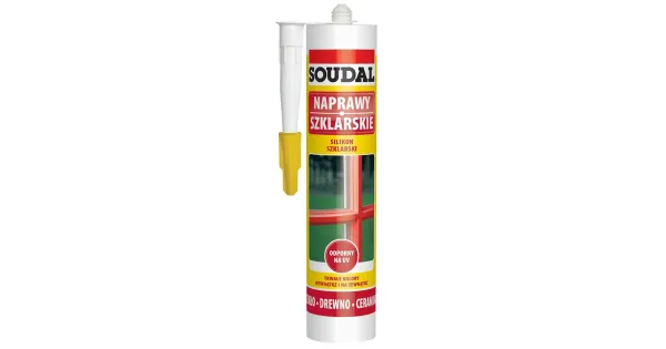 SILIKON USZCZELNIACZ SZKLARSKI BIAŁY SOUDAL 280 ml