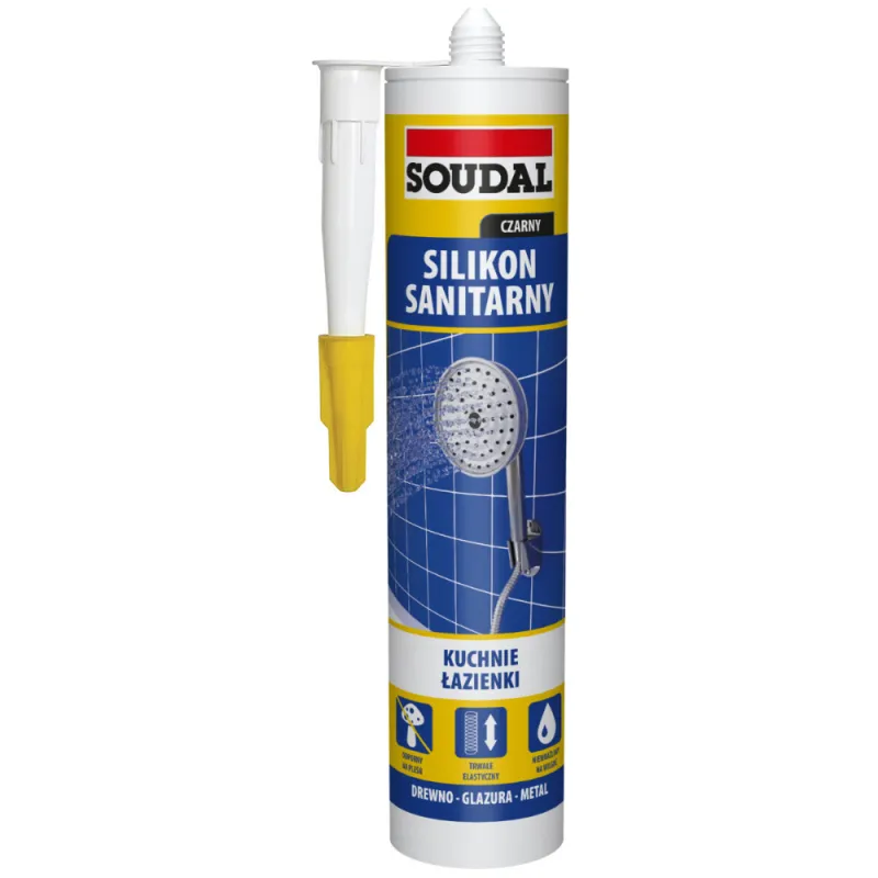 SILIKON SANITARNY USZCZELNIACZ CZARNY SOUDAL 280 ml