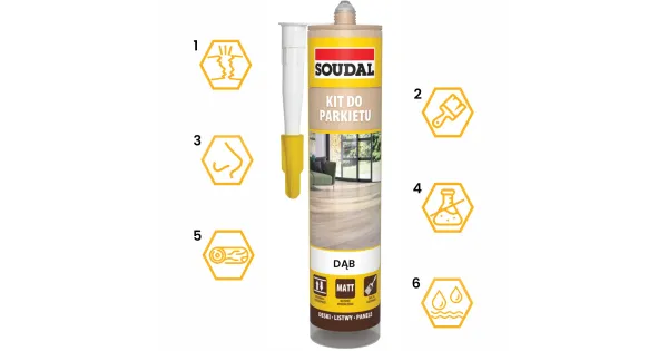 KIT DO PARKIETU USZCZELNIACZ DĄB SOUDAL 280 ml