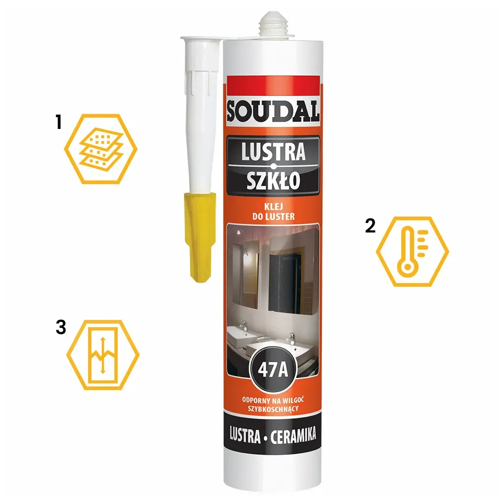 KLEJ MONTAŻOWY 48A LISTWY PŁYTY SOUDAL 280 ml