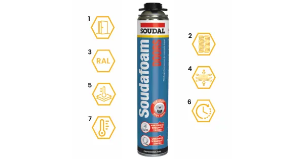 PIANKA PISTOLETOWA SOUDAFOAM DOORS SOUDAL 750ml