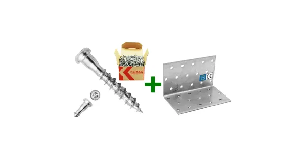 Kątownik montażowy KM6 + wkręty do łączników 5x35mm