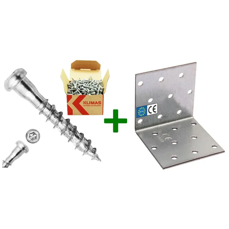 Kątownik montażowy KM4 + wkręty do łączników 5x30mm