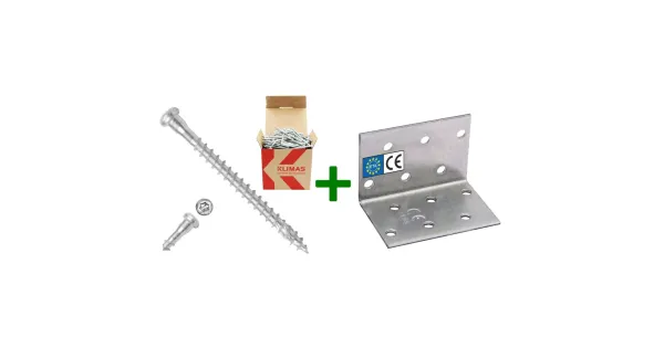 Kątownik montażowy KM2 + wkręty do łączników 5x70mm