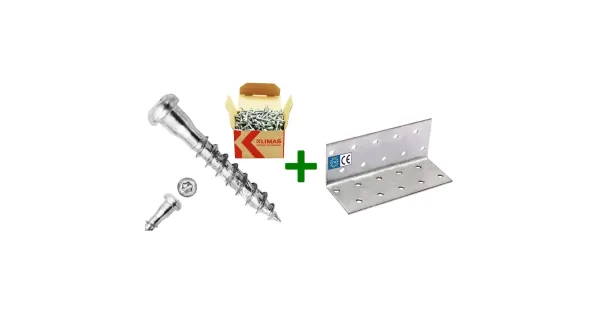 Kątownik montażowy KM14 + wkręty do łączników 5x35mm