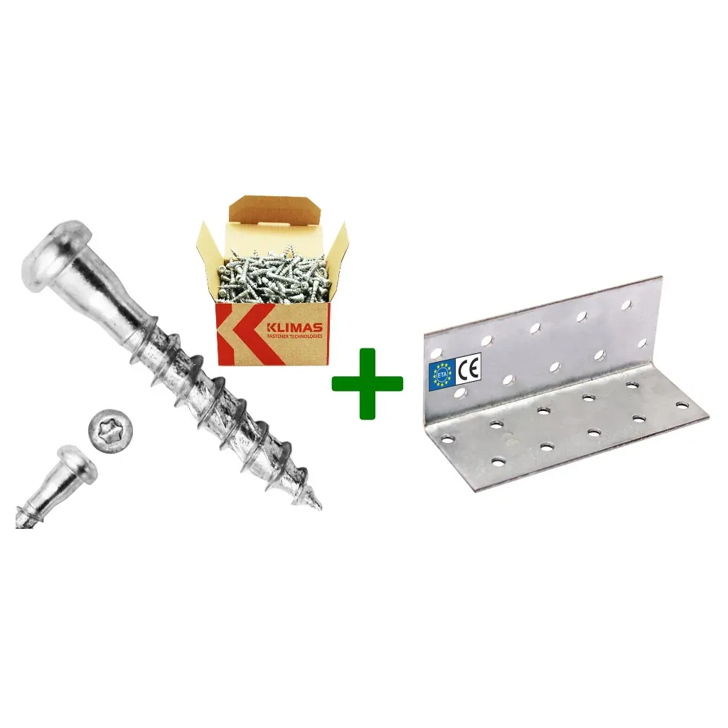 Kątownik montażowy KM14 + wkręty do łączników 5x35mm