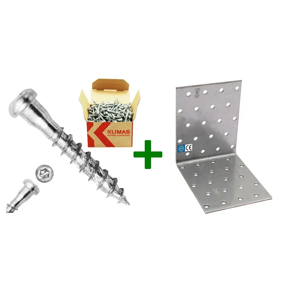 Kątownik montażowy KM12 + wkręty do łączników 5x35mm