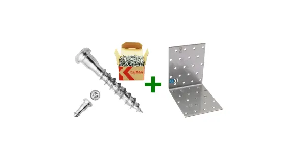 Kątownik montażowy KM12 + wkręty do łączników 5x30mm