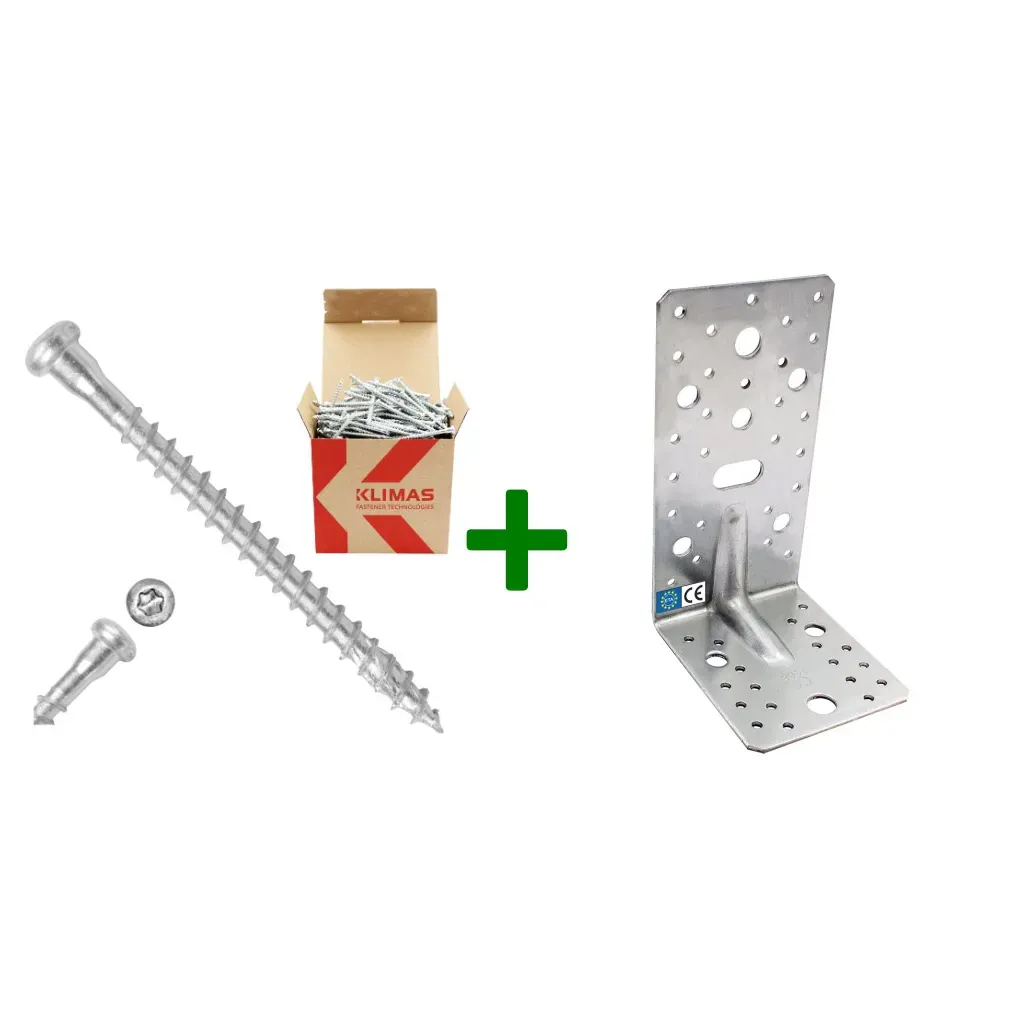 Kątownik montażowy KP6 + wkręty do łączników 5x70mm