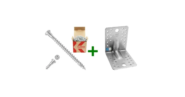 Kątownik montażowy KP2 + wkręty do łączników 5x70mm