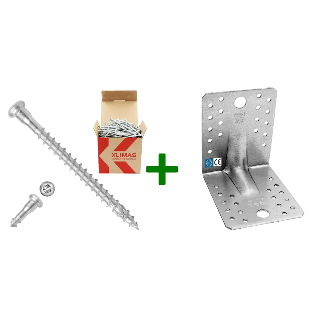 Kątownik montażowy KP2 + wkręty do łączników 5x70mm