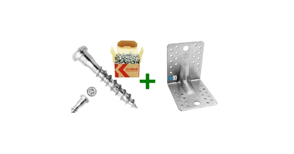 Kątownik montażowy KP2 + wkręty do łączników 5x30mm