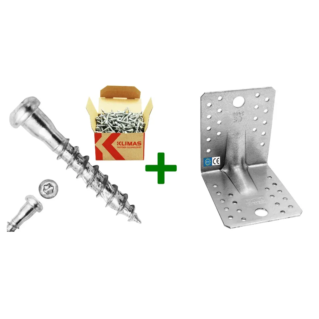 Kątownik montażowy KP2 + wkręty do łączników 5x30mm