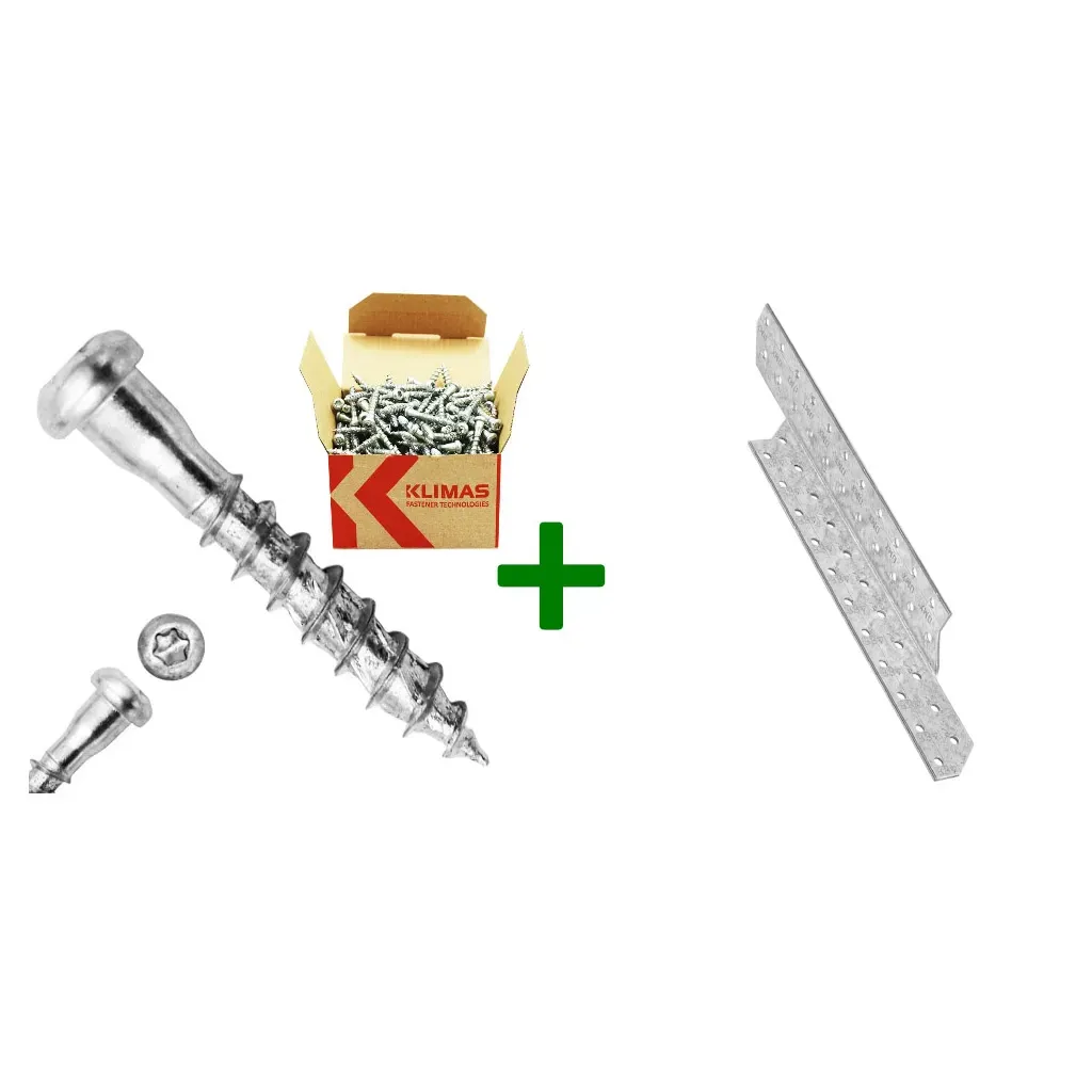 Łącznik krokwiowy LK7 + wkręty do łączników 5x35mm