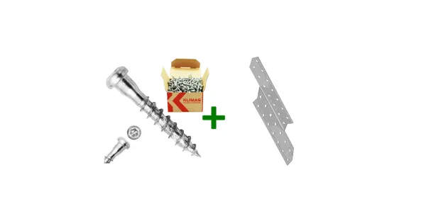 Łącznik krokwiowy LK3+ wkręty do łączników 5x30mm