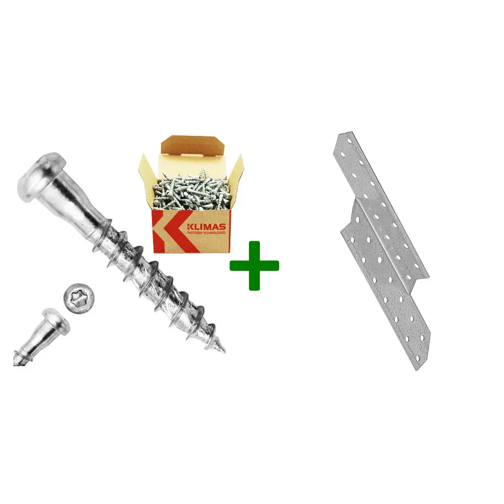 Łącznik krokwiowy LK3+ wkręty do łączników 5x30mm