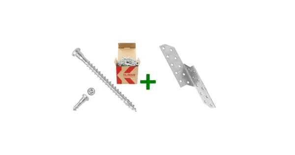 Łącznik krokwiowy LK2+ wkręty do łączników 5x70mm