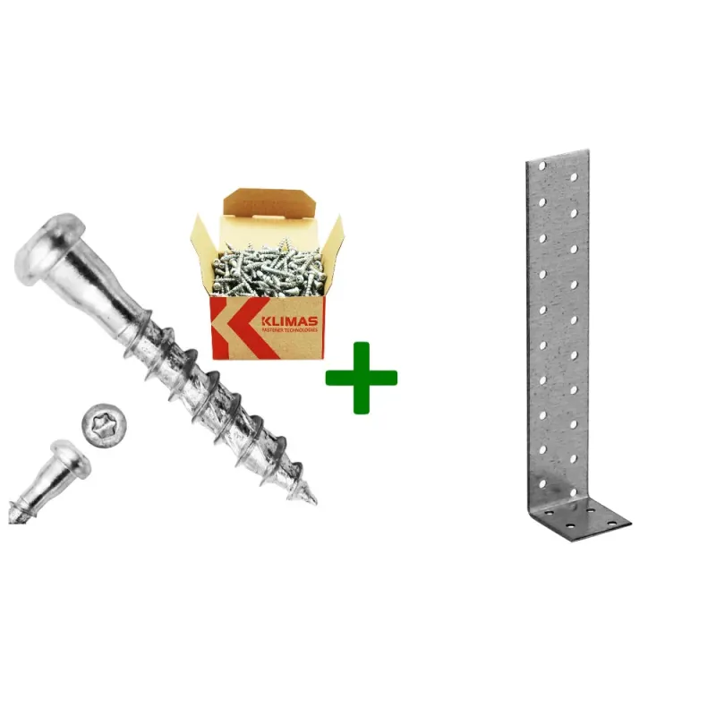 Kątownik kotwowy KK1+ wkręty do łączników 5x30mm