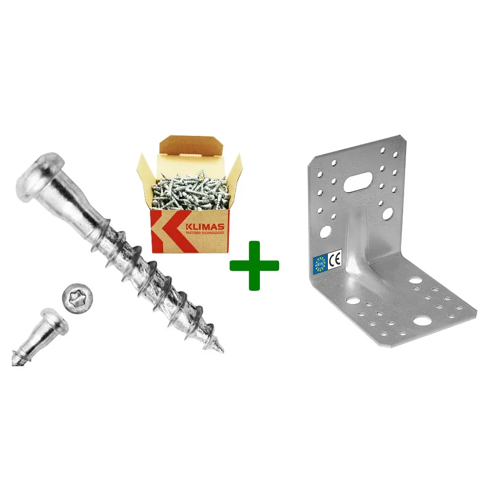 Kątownik montażowy KPL21 + wkręty do łączników 5x35mm