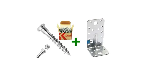 Kątownik montażowy KPL3 + wkręty do łączników 5x35mm