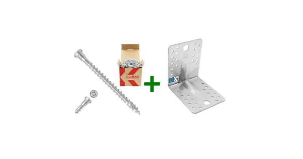 Kątownik montażowy KPL2 + wkręty do łączników 5x60mm