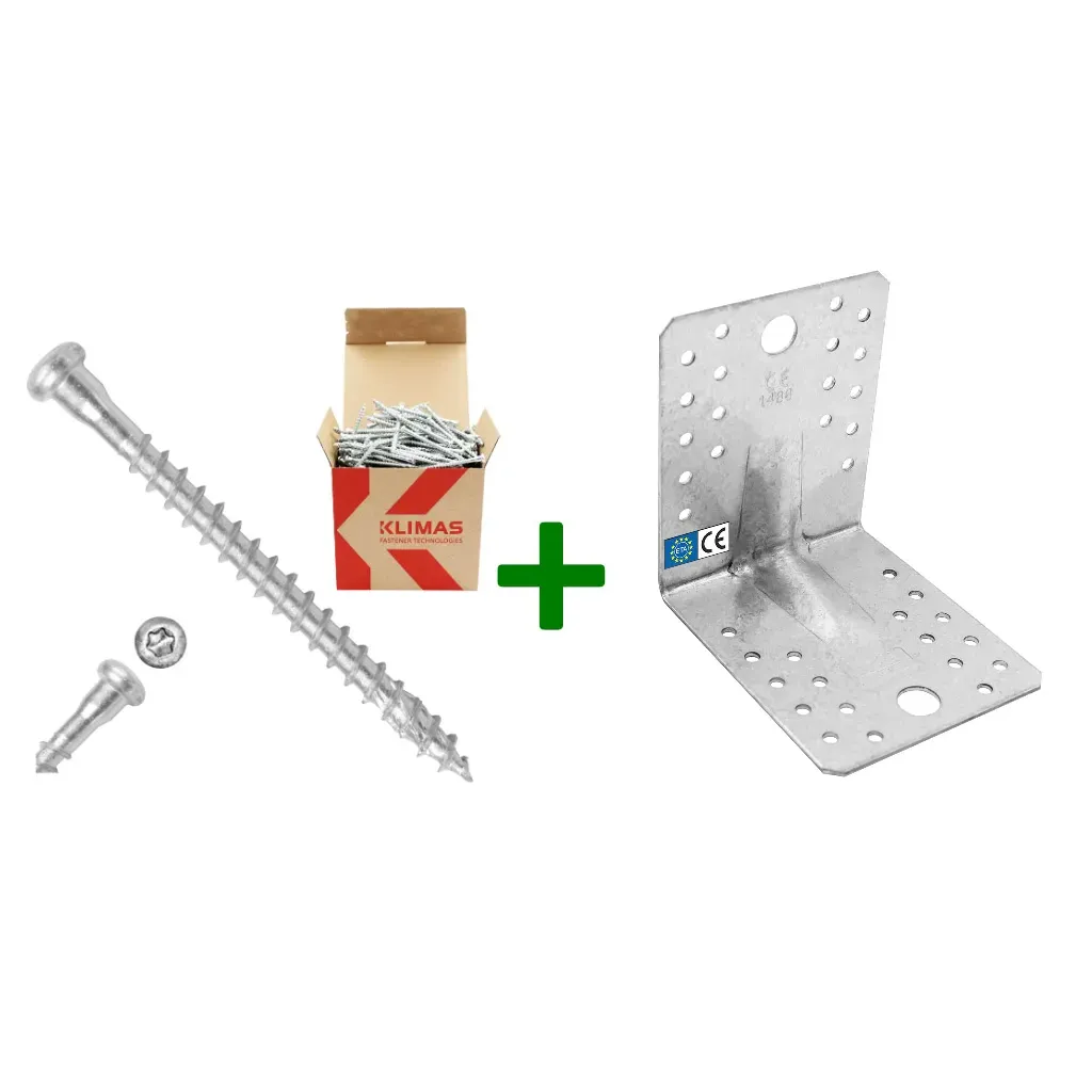 Kątownik montażowy KPL2 + wkręty do łączników 5x60mm