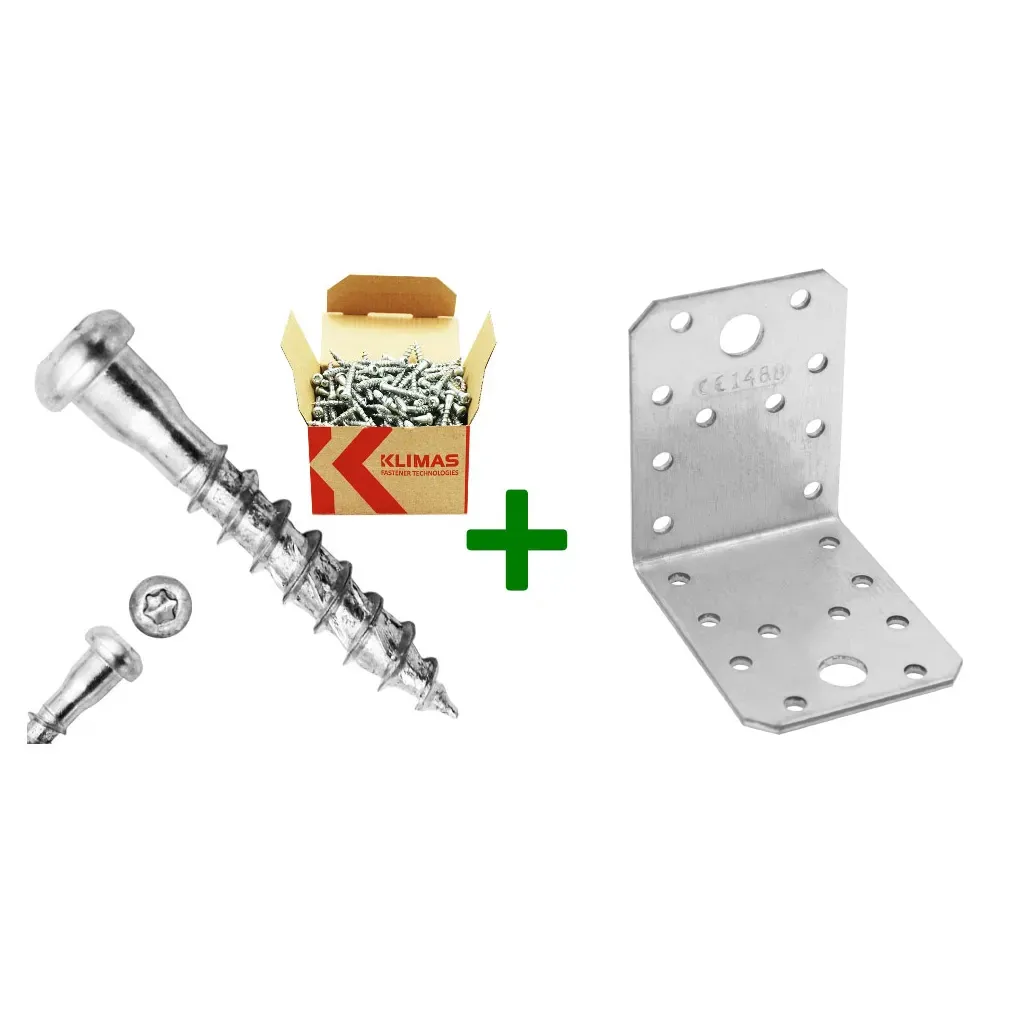 Kątownik łącznikowy KL2 + wkręty do łączników 5x35mm
