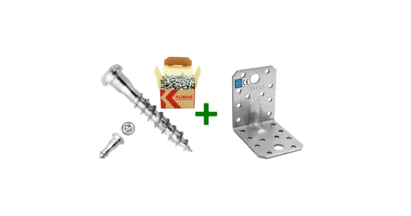 Kątownik montażowy KPS4 + wkręty do łączników 5x40mm
