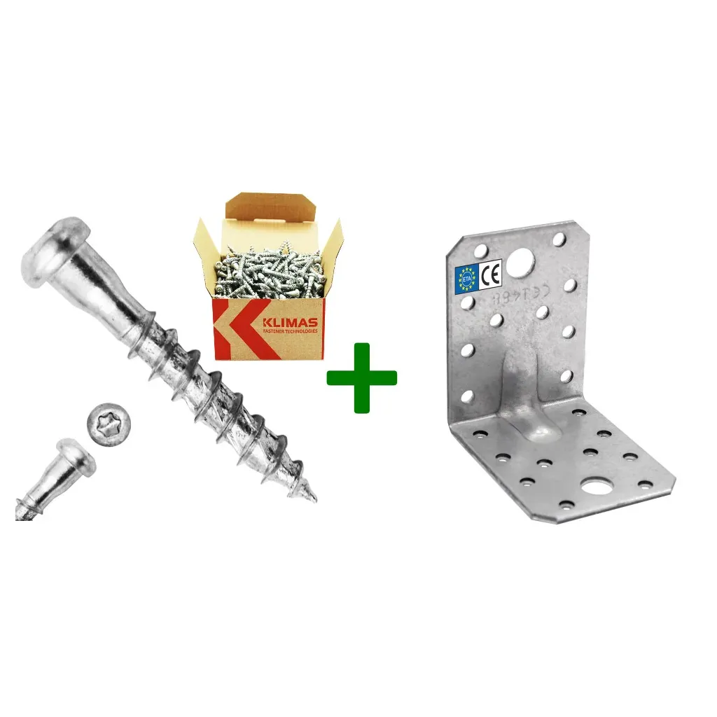 Kątownik montażowy KPS4 + wkręty do łączników 5x40mm