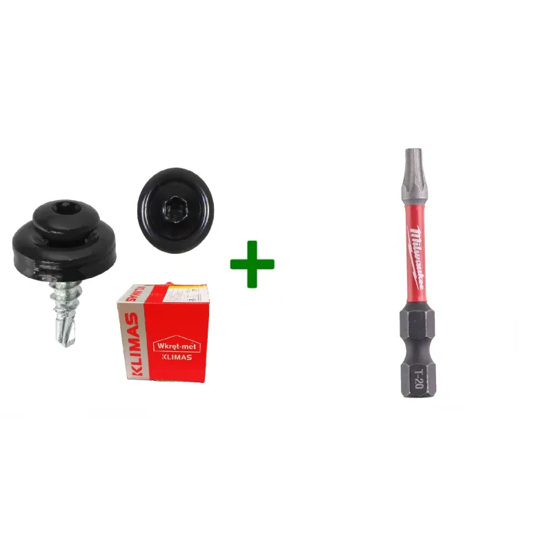 Wkręty farmery 4,8x19 9005 TORX zszywka + Bit udarowy Milwaukee TX20 (50mm) tictac