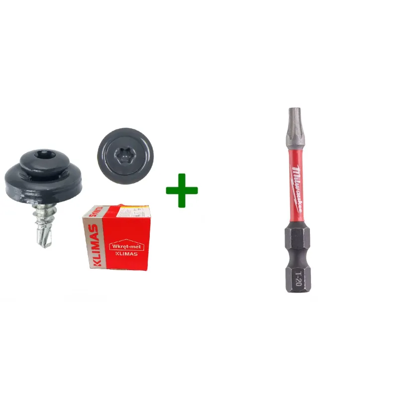 Wkręty farmery 4,8x19 7024 TORX zszywka + Bit udarowy Milwaukee TX20 (50mm) tictac