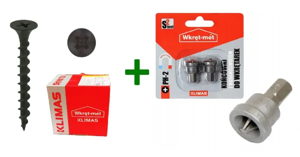 Wkręty KG do drewna 3,5x55mm + Końcówka magnetyczna z ograniczeniem PH2 (25mm)