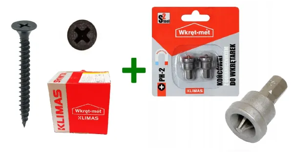 Wkręty KG do metalu 3,5x35mm + Końcówka magnetyczna z ograniczeniem PH2 (25mm)