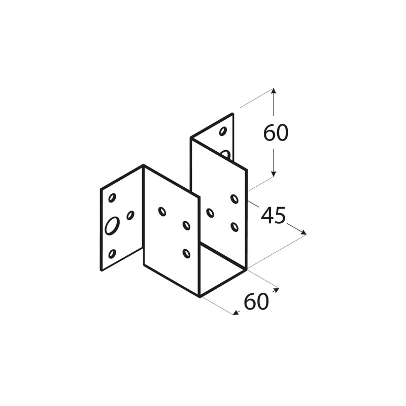 WL9 WIESZAK BELKI LEKKI WSPORNIK 60x60x45 ATEST