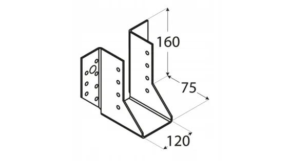 WB35 WIESZAK BELKI WSPORNIK ŁĄCZNIK 120x160 ATEST