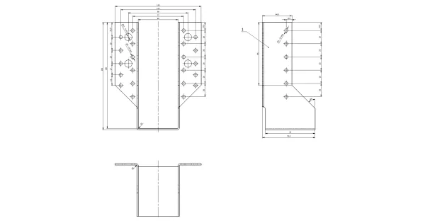 WB16 WIESZAK BELKI WSPORNIK ŁĄCZNIK 60x160x75 ATEST