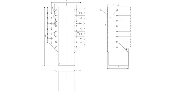 WB18 WIESZAK BELKI WSPORNIK ŁĄCZNIK 60x220x75 ATEST