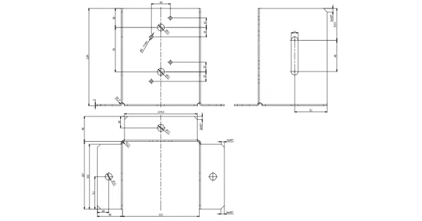 PSP DX 120 PODSTAWA SŁUPA OTWARTA 121x107mm OCYNK