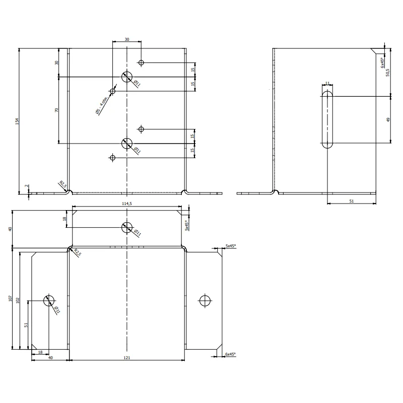 PSP DX 120 PODSTAWA SŁUPA OTWARTA 121x107mm OCYNK