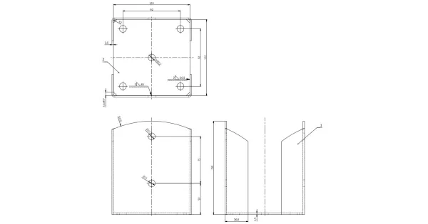 PSPW120 PODSTAWA SŁUPA PRZYKRĘCANA DO BETONU 120mm