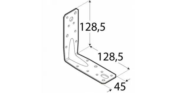 KP9 KĄTOWNIK CIESIELSKI MONTAŻOWY 128x128x45x2,5