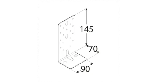 KP8 KĄTOWNIK CIESIELSKI MONTAŻOWY 145x70x90x2,5