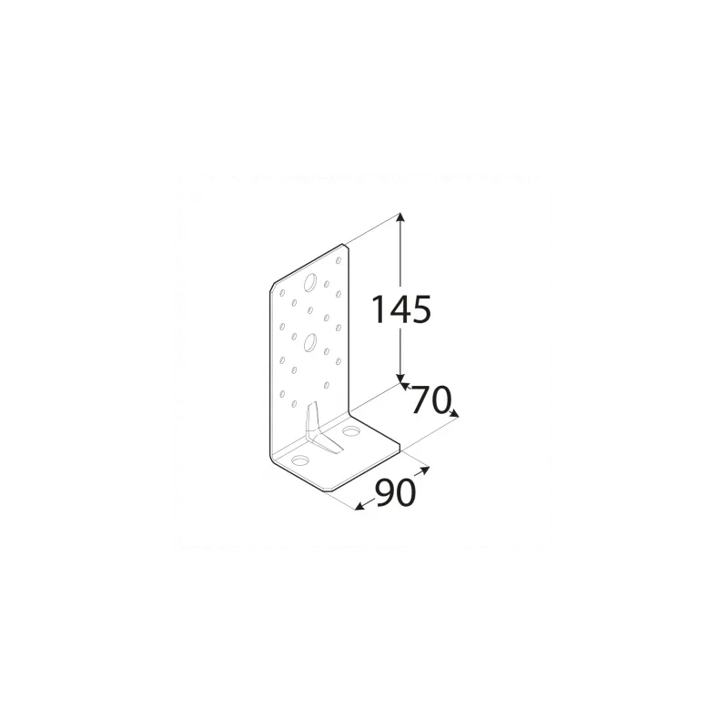 KP8 KĄTOWNIK CIESIELSKI MONTAŻOWY 145x70x90x2,5