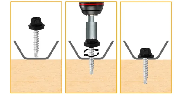 WKRĘTY SAMOWIERCĄCE FARMERSKIE  SW8 4,8X55 WF-4855 RAL 7016