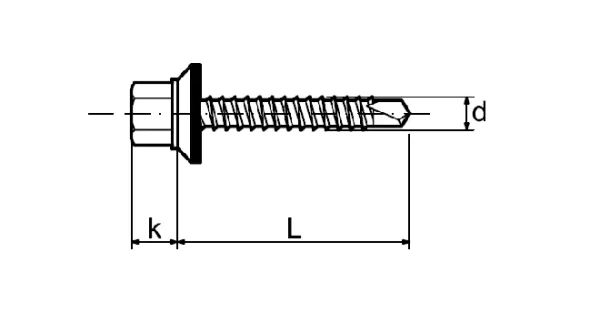 WKRĘTY SAMOWIERCĄCE FARMERSKIE  SW8 4,8X35 WF-4835 RAL 7024