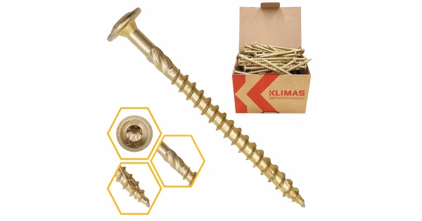 WKRĘTY CIESIELSKIE DO DREWNA TALERZOWE 6x80 TORX TX30 100szt